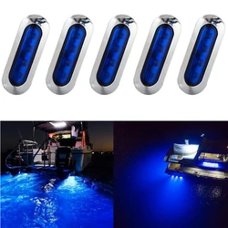 5PCS 4LED 3528 Marine Boat LED Deck Courtesy Lights Waterproof Stern Transom Lamp Boat Marine Lights Marker Lamp