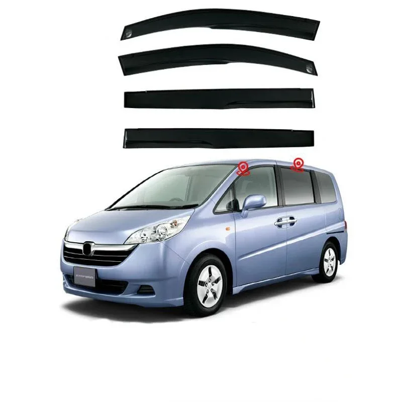 Window Visor Rain Guard Side Window Deflector Weather Shield For Stepwgn Stepwagon 2005 2006 2007 2008 2009 2010 2011 2012-2024