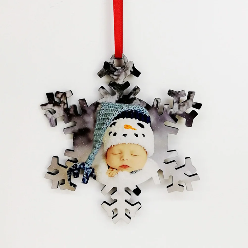 

10Pcs Snowflake Christmas Ornaments Wooden Pendant Decor Long-Lasting Creative Design for Festive Season