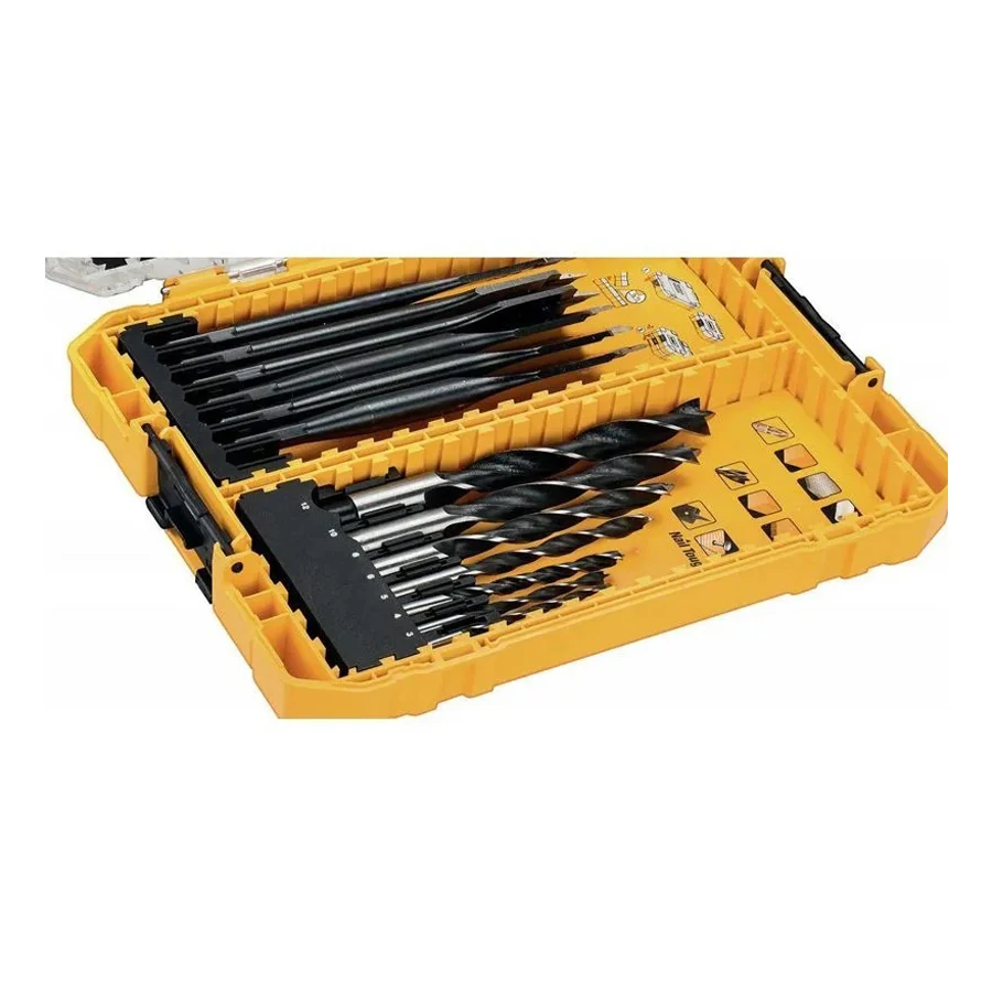 DEWALT 57PCS Multifunctional Tool Accessories Bit Set Extension Bit Holder Flat Wood Bits and Drill Bits DT70758-QZ