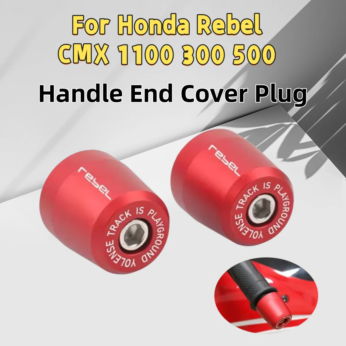 For Honda Rebel CMX 1100 300 500 CM300 cm500 motorcycle handle bar end handlebar grips ends cap plug slider counterweight cover