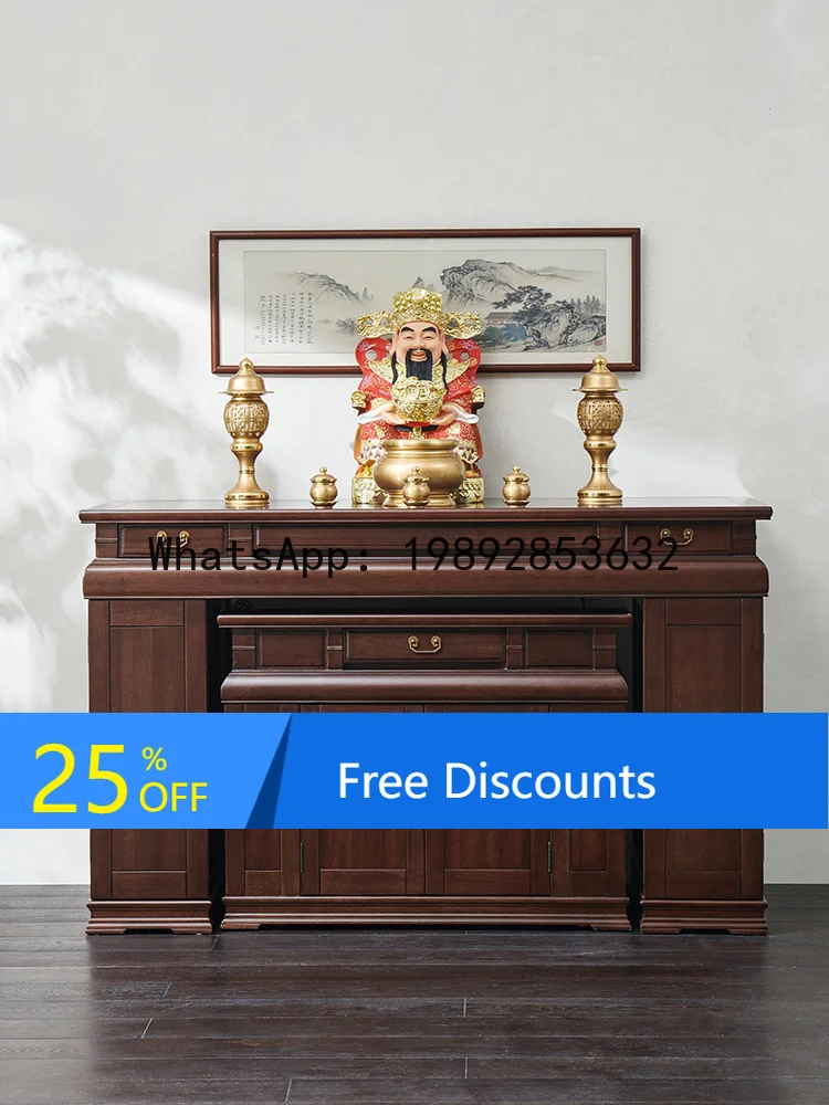 

LYY Solid Wood Rural Table Household God of Wealth Incense Altar Buddha Shrine Offering Table God Altar Buddha Altar Offering