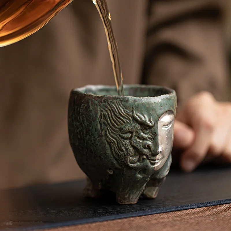 Between A Mind Cup Creative Tea Cup Single Cup Master Cup Coarse Pottery Kung Fu Tea Set Gift