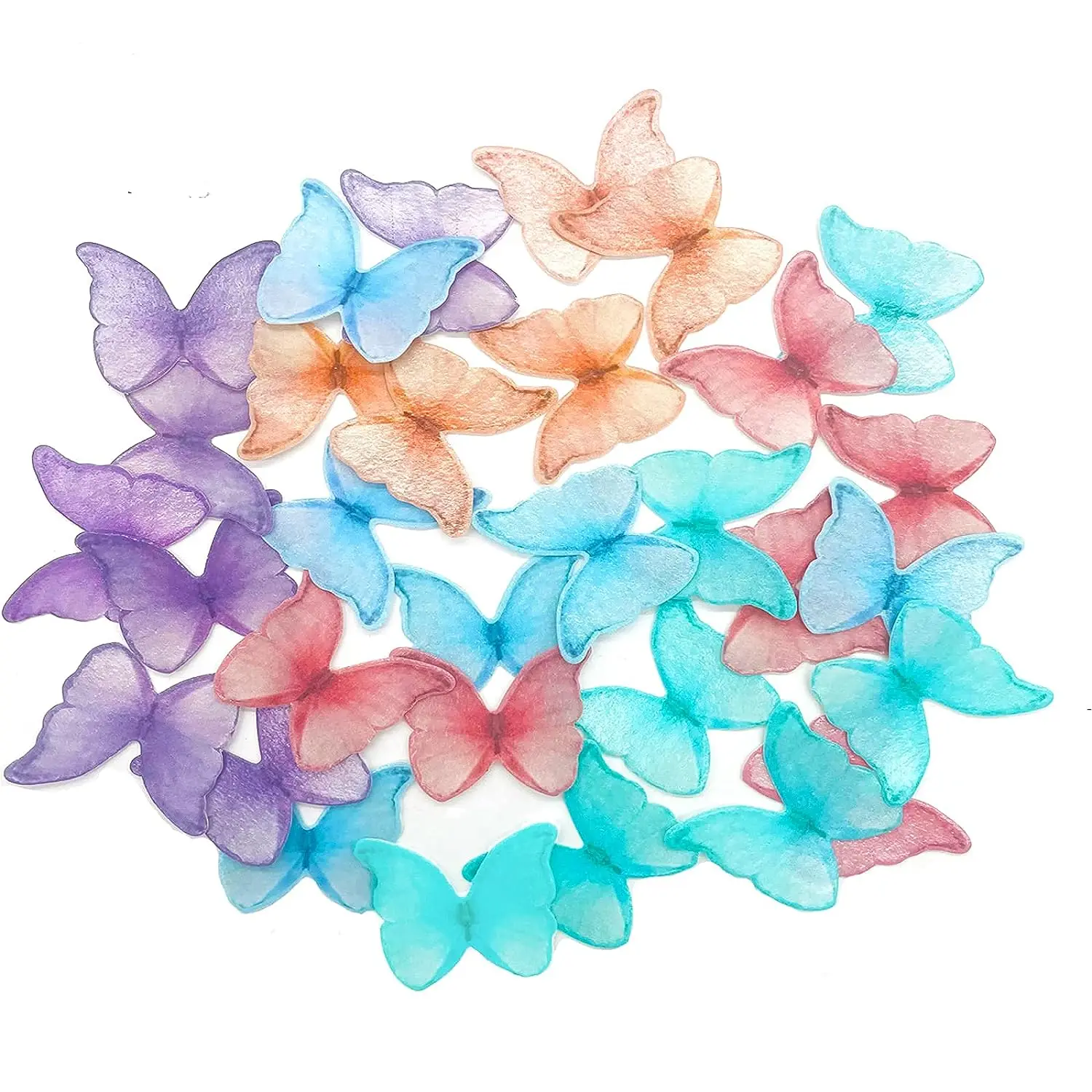 48/160 Stück rosa Schmetterlinge Cupcake Topper Papier Schmetterling Kuchen Topper für Geburtstag Braut Baby Dusche Mädchen Kuchen Dekorationen – Detail 18