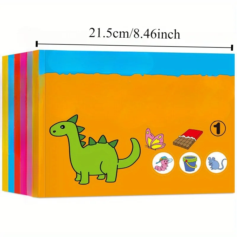 6 Books Enchanting Animal Themed Coloring Book with Clear Lines & Vibrant Patterns - Relaxing Art Activity Gift for Kids