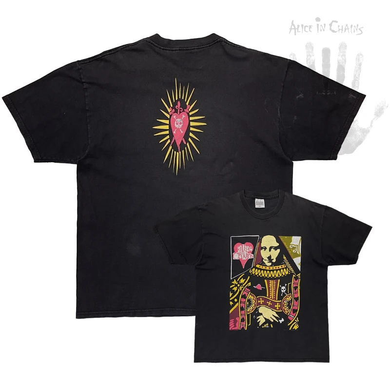 2026 Unisex T‑Shirt Retro Playing Card Figure Badge Graphic Short Sleeve Tee Y2K Street Loose Casual Tops For Men Women