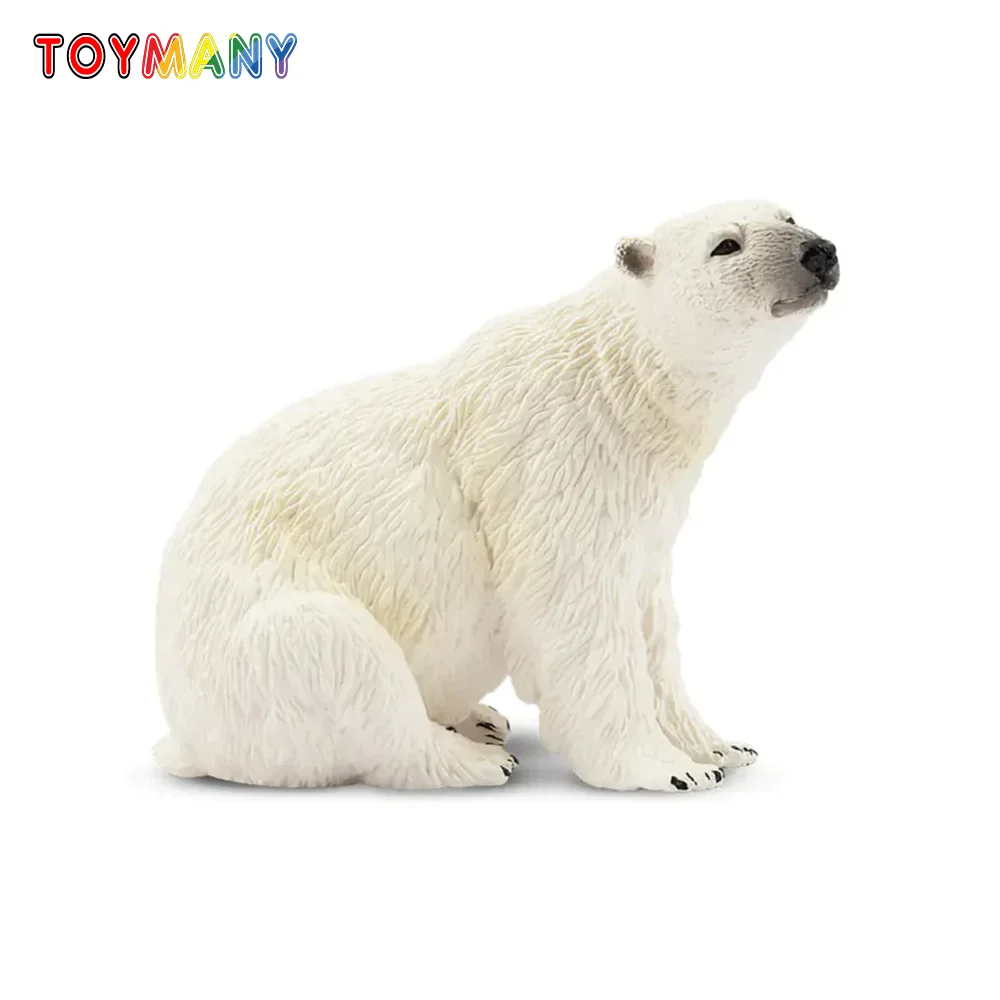 

Toymany Simulation Female Polar Bear Animal Model Toy Mini Figures Dolls Action Figurines Toys for Children Gift Cake Decoration