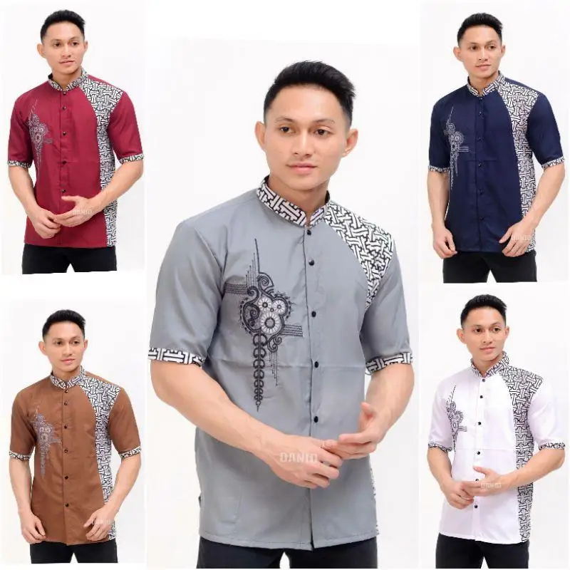 Autumn Luxury Henley Shirts Flower 3D Print Men Fashion Vintage Floral Stand Collar Short Sleeve Shirt Tops Blouse Man Clothing