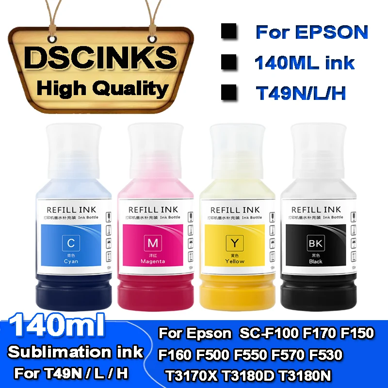 T49N T49H T49L sublimation ink For Epson SC-F100 F170 F150 F160 F500 F550 F570 F530 T3170X T3180D T3180N Printer 140ml / Bottle