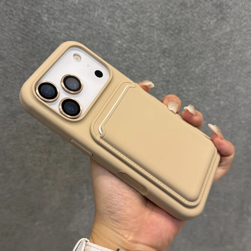 Flüssiges Silikon Magnetisch für MagSafe Brieftaschen-Slot-Kartenhalter-Hülle für iPhone 18 17 Air 16 15 14 13 12 Pro Max Weiche Stoßfänger-Abdeckung – Detail 8
