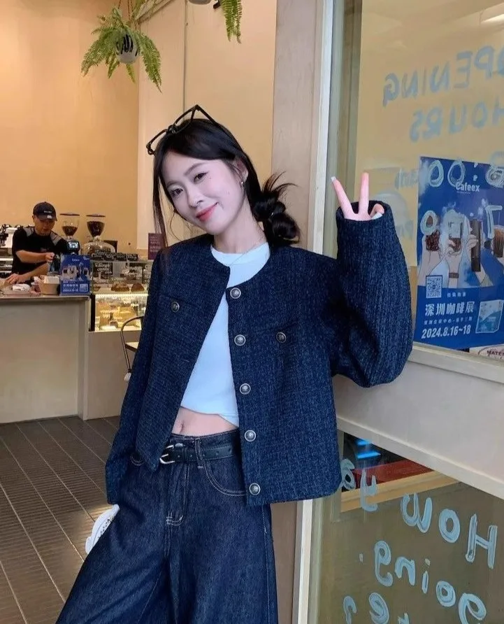 

Tweed Jacket Fringe Womens Spring Rayon Polyester Feminine Pleats Placket Single-Breasted Buttons Delicate Lovely Pure Mid-Long