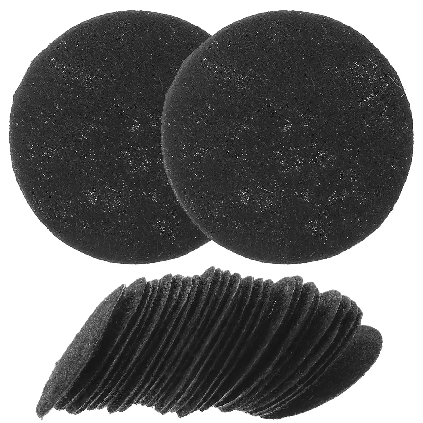 

60pcs Black Pads naments Craft Supplies Sewing Tools Art Felt Sheets For Crafts Class Materials Felt Circles Sheets Flowers