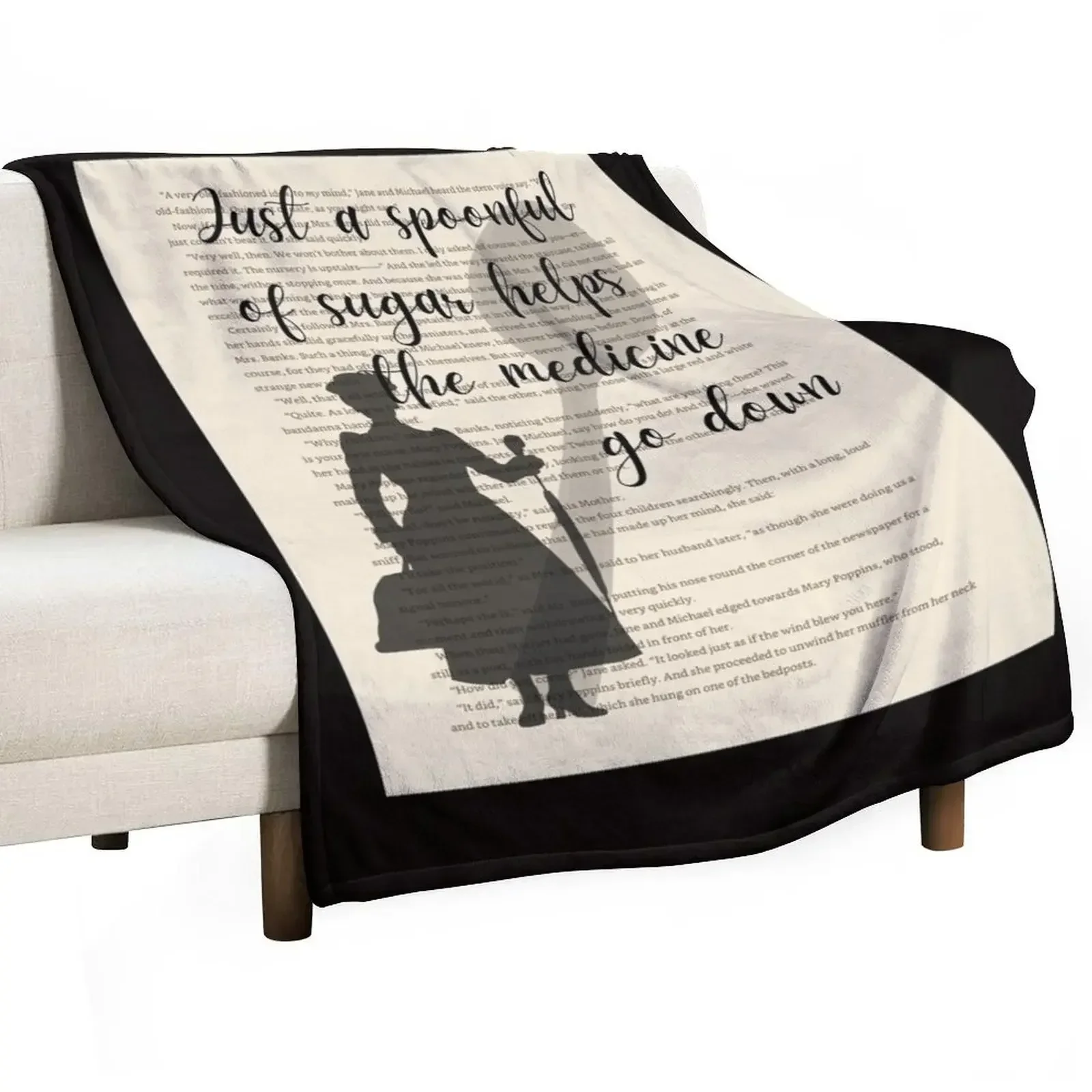 

Mary Poppins Book Page Art Throw Blanket cosplay anime funny gift manga Luxury Blankets