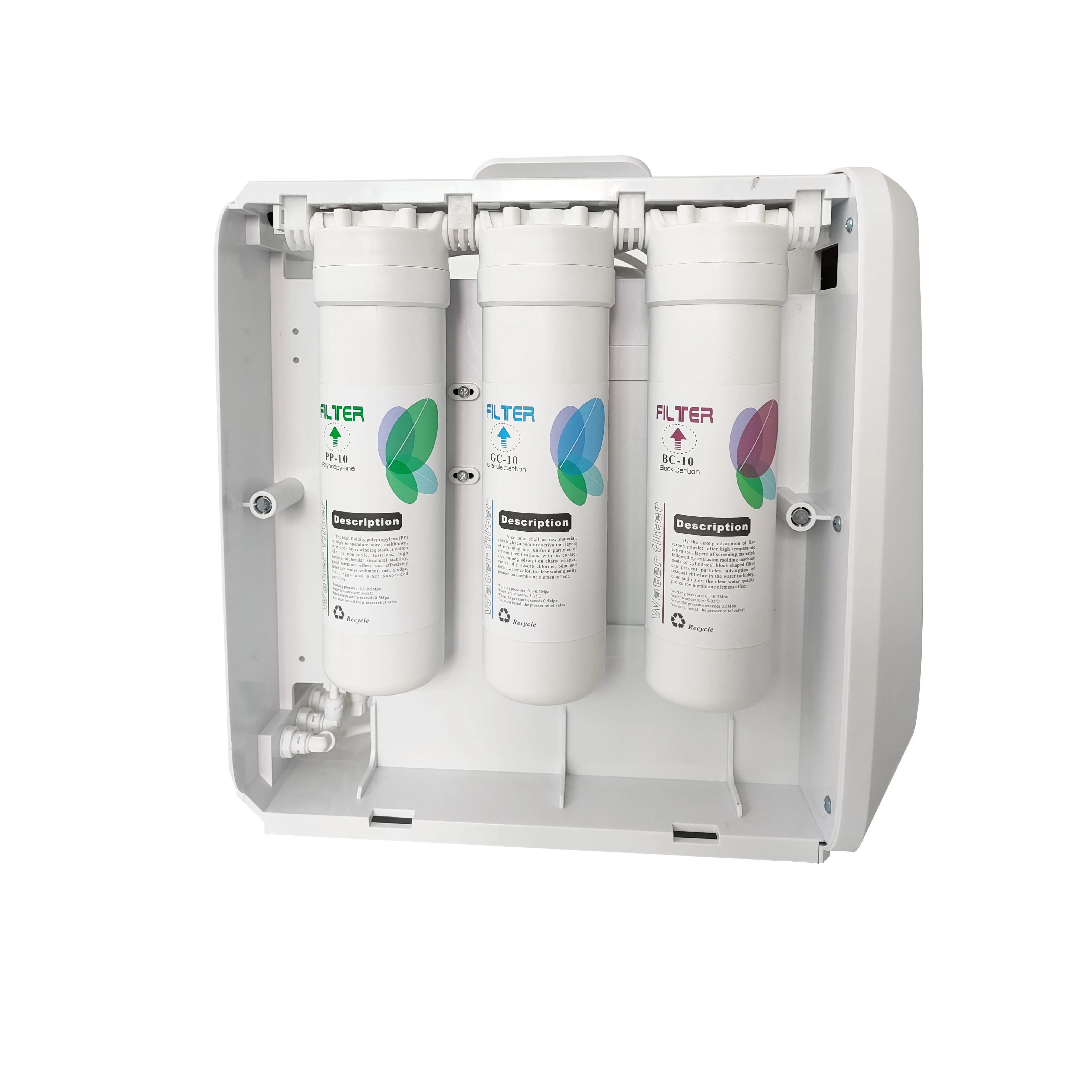 Electric Manual 400-Gallon Direct Drinking Water System Household Reverse Osmosis Water Purifier with High Flow Rate of 400 GPD