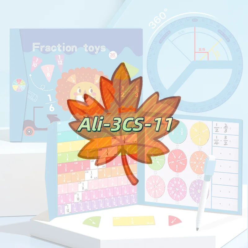 

Magnetic Fraction Tiles & Book Set - Fraction Manipulatives with Score Disk Demonstrator for Interactive Math Learning