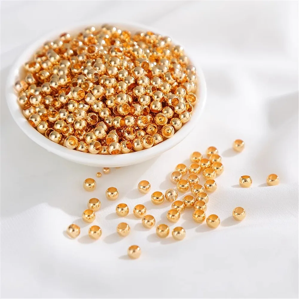 

18K Gold-plated Positioning Beads Handmade Diy Beaded Bracelet Necklace Jewelry Material Accessories L109