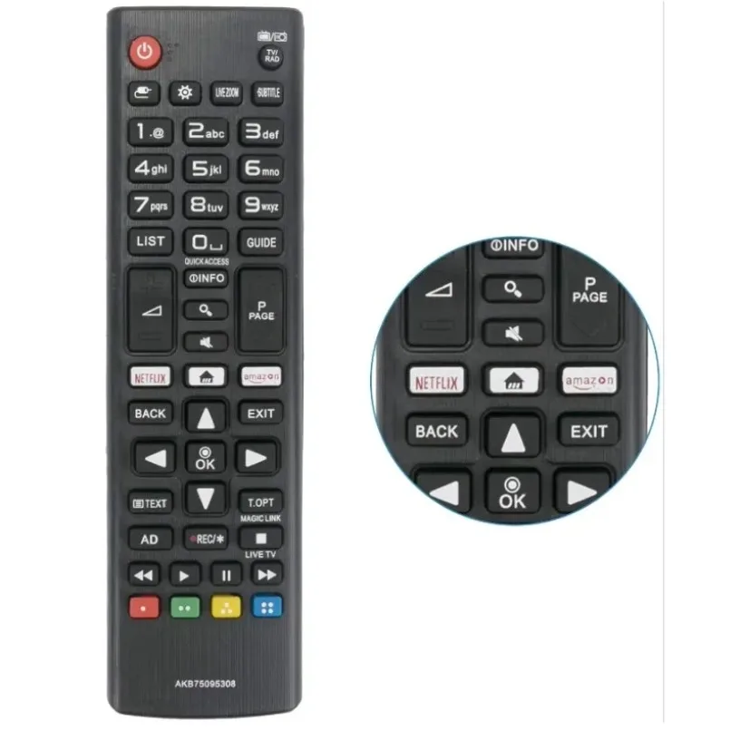 For LG TV Remote Control AKB75095308 Replacement for LG Smart TV UJ UK UM UN UP UQ LJ LK Series Infrared Remote No Setup Needed