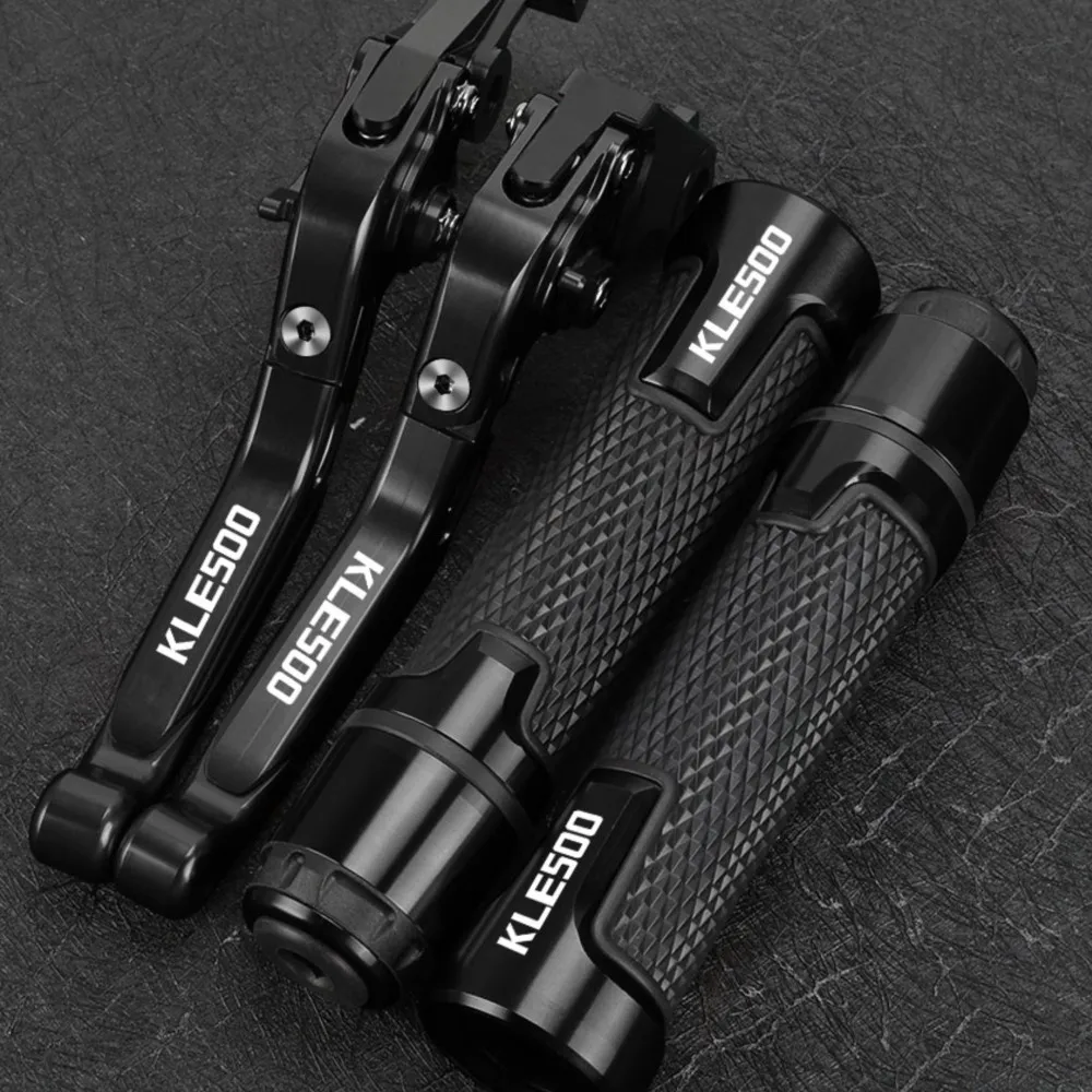 

Motorcycle Accessories FOR KAWASAKI KLE500 KLE 500 1991-2007 Folding Brake Clutch Levers Handlebar Grip Handles bar Hand Grips