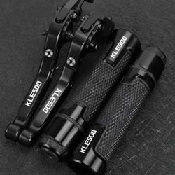 Motorcycle Accessories FOR KAWASAKI KLE500 KLE 500 1991-2007 Folding Brake Clutch Levers Handlebar Grip Handles bar Hand Grips