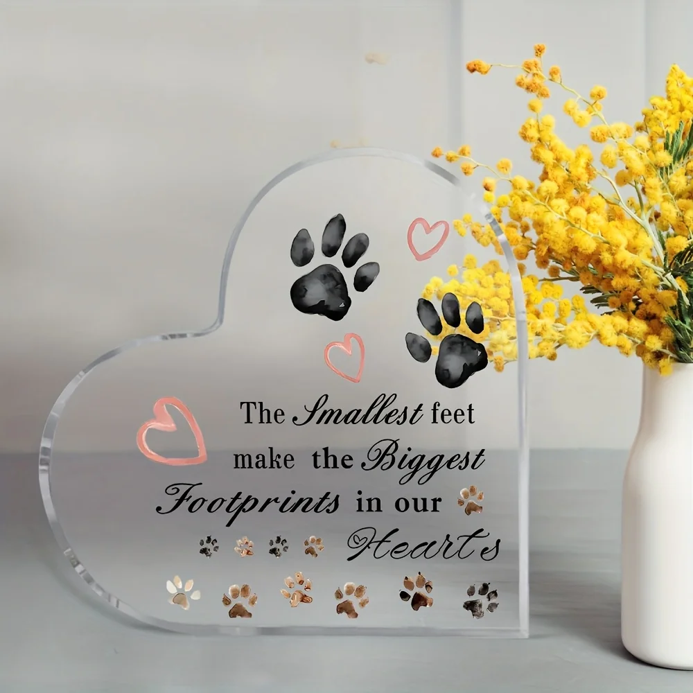 2D， Heart shaped acrylic tabletop decoration - 
