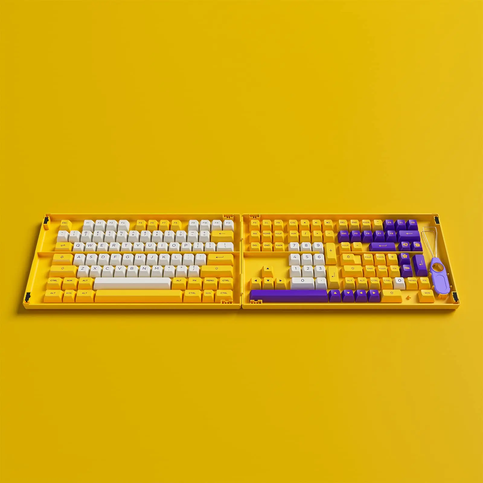 Akko Los Angeles Themed Keycap Set 158-Key ASA Profile Full Keycaps PBT Double-shot for Mechanical Keyboards with Collection Box