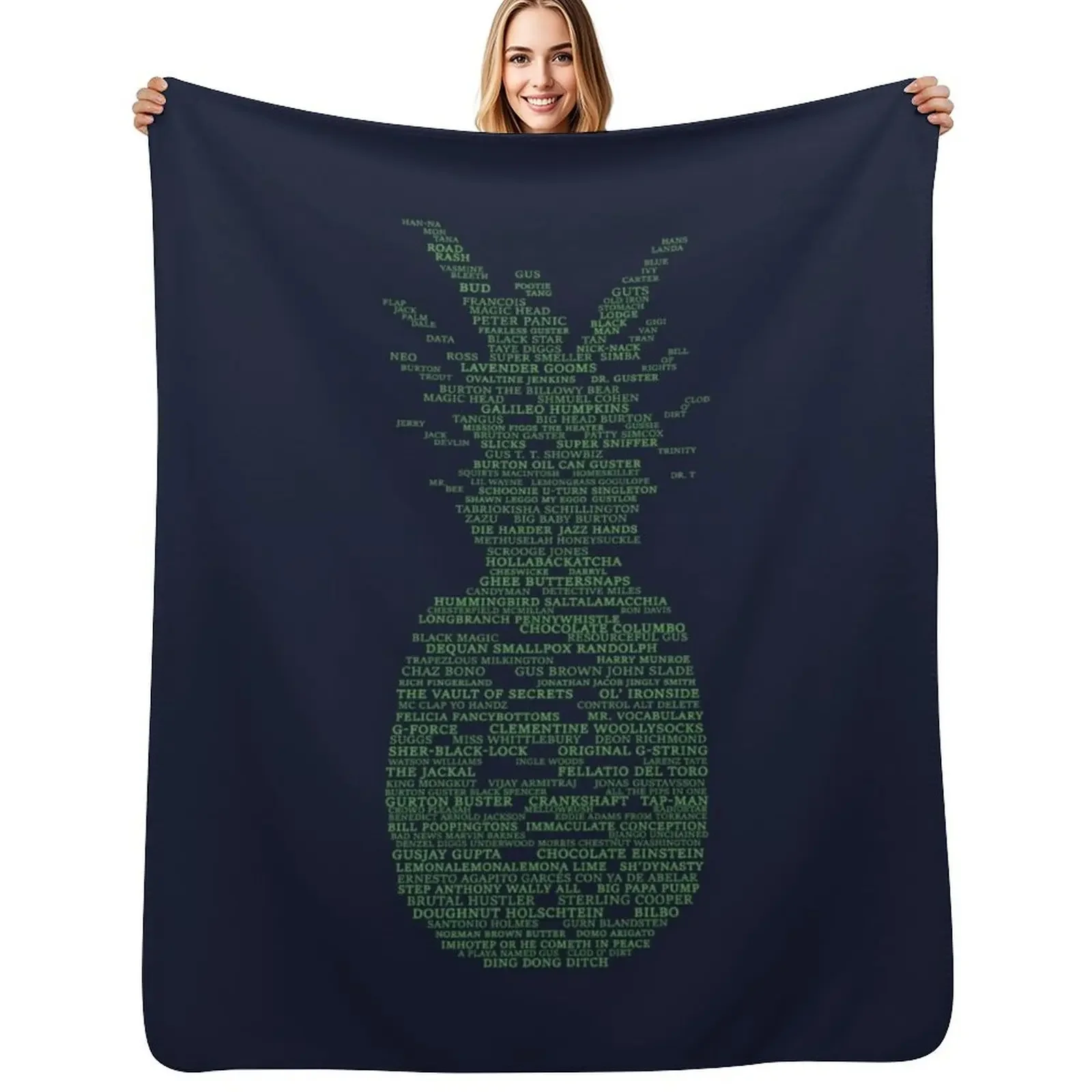 

Psych Pineapple Gus Nicknames Throw Blanket For Decorative Sofa warm winter Summer Beddings Blanket