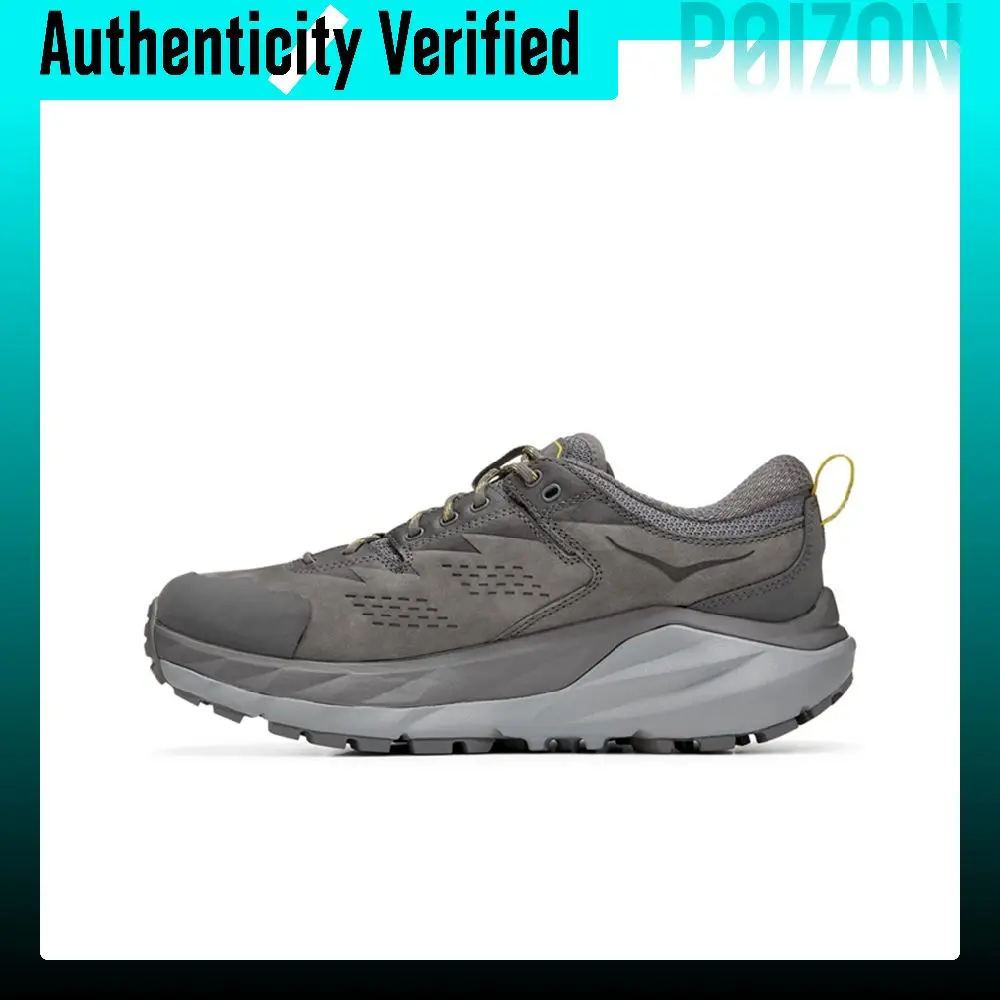 HOKA ONE ONE Kaha Running Shoes Men's Low-top Stone Gray/Teal 1118586-CGGS
