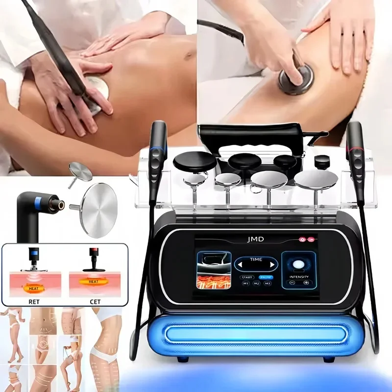 3‑in‑1 448KHz Tecar Therapy Machine, RET CET Diathermy RF for Body Slimming, Pain Relief & Skin Tightening Salon SPA Equipment,