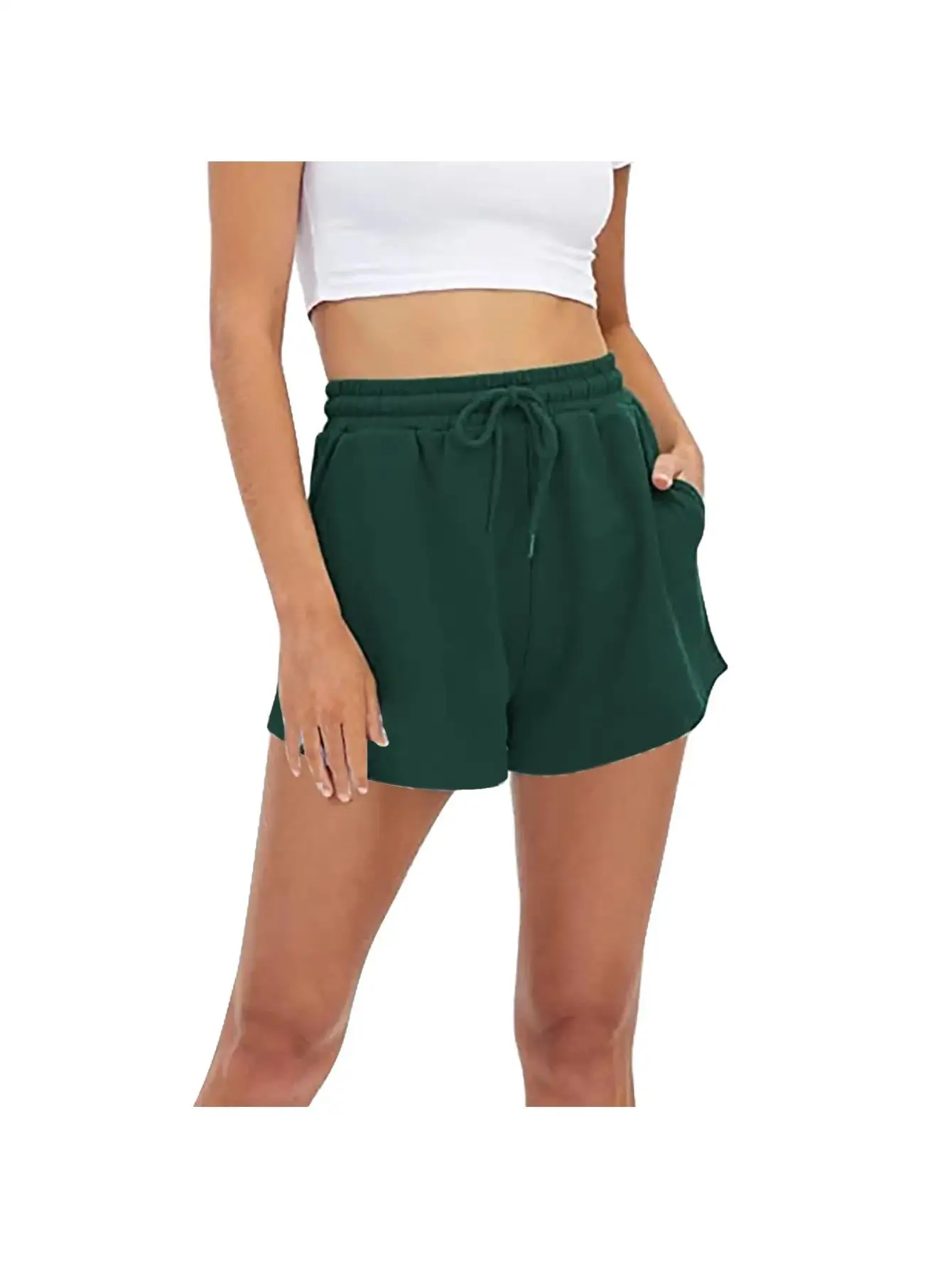 Womens Sweat Shorts with Pockets Casual Summer Comfy Lounge Shorts,Athletic Workout