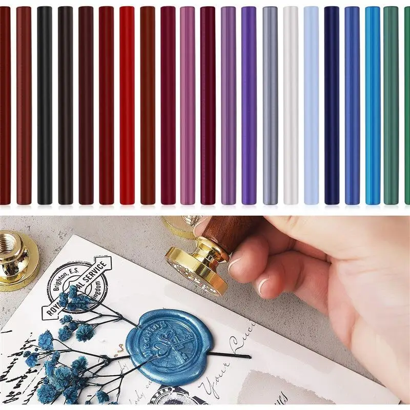 10Pcs Seal Wax Sticks Lacquer Melting Sealing Wax Sticks DIY Christmas Party Invitation Sealing Wax Scrapbooking Gift Decoration