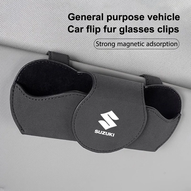 Car Sun Visor Glasses Case Sunglasses Storage Box Clip For Suzuki Swift S-Cross Jimny Alto SX4 Vitara Baleno Samurai Accessories