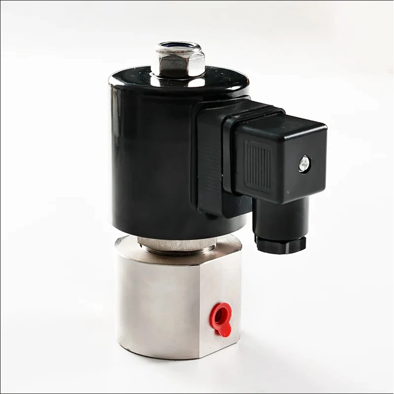 400bar 40MPa 2 way nitrogen high pressure solenoid valve 1/4 24V Orifice 1mm SS304 DN1 normally close