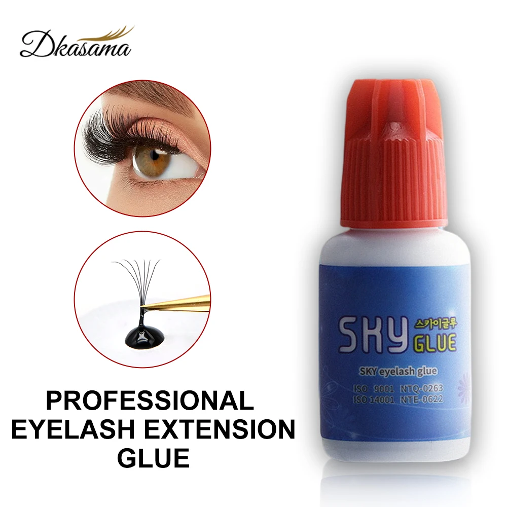 

Dkasama Eyelashes Extension Glue Professional Quick Drying Grafting Lashes Glue Long Lasting Adhesive Black No Irritant Makeup