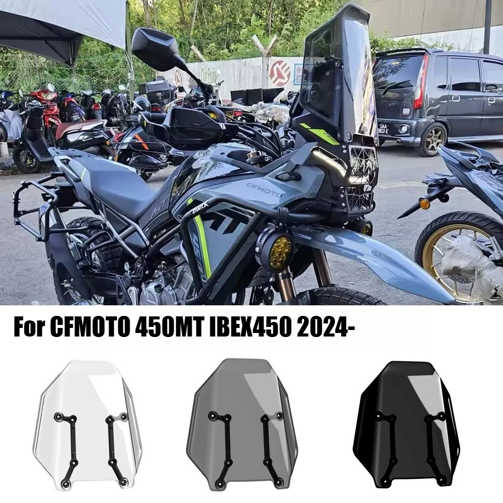 

For CFMOTO 450MT IBEX 450 MT 2023 2024 New Motorcycle Accessories Windshield Front Wind Deflectors Longer and Wider Windscreens