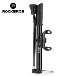 ROCKBROS Bicycle Pump 120PSI High Pressure Cycling Tire Hand Inflator Air Pump Schrader Presta Valve MTB Mountain Road Bike Pump