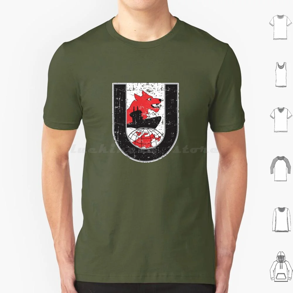 12th Flotilla Insignia-Grunge Style T Shirt 6xl Cotton Cool Tee U 96 World War Ii U Boat Kriegsmarine German Germany U Boot Pzd