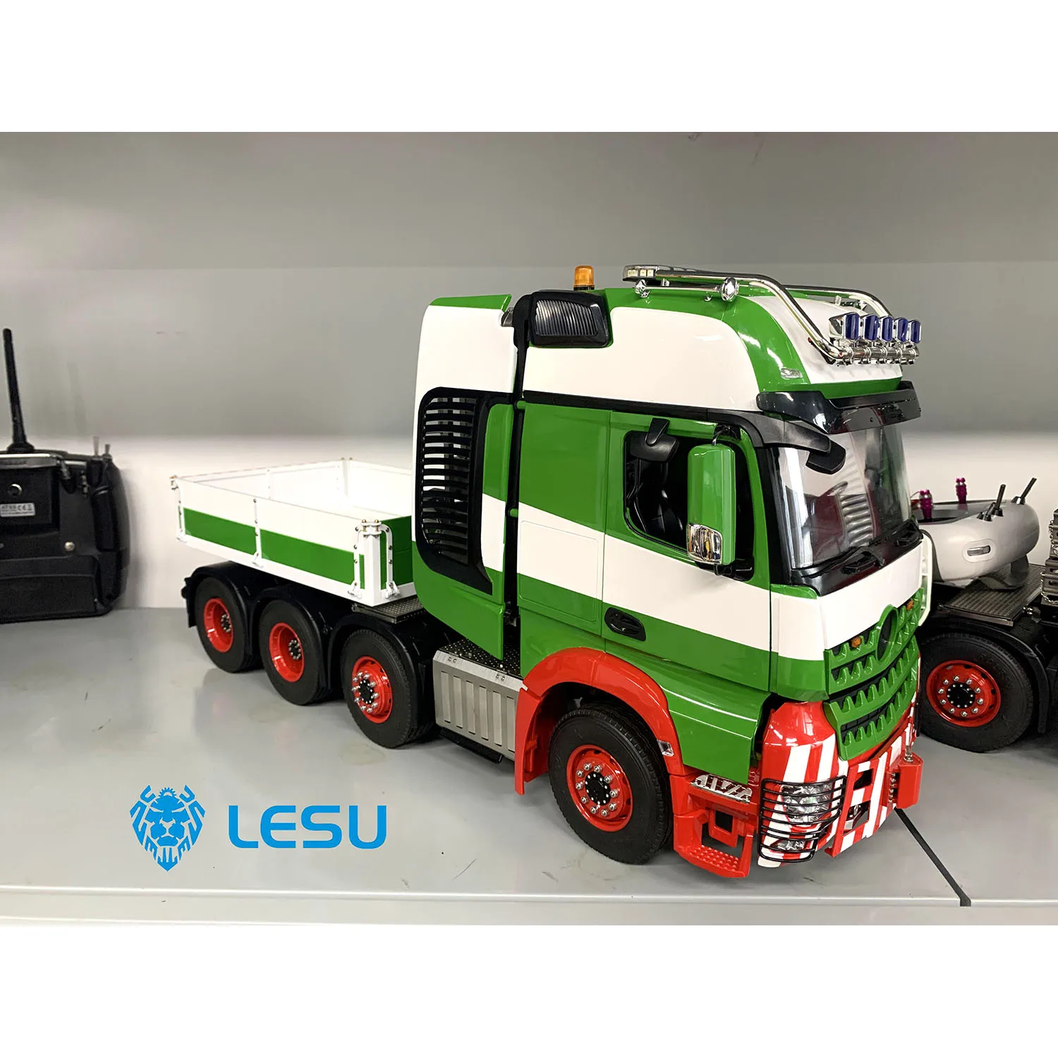 1/14 LESU RC Tractor Truck Openable Cab Metal Chassis Painted Radio Control Car With ESC Motor Light Sound THZH1519-SMT10