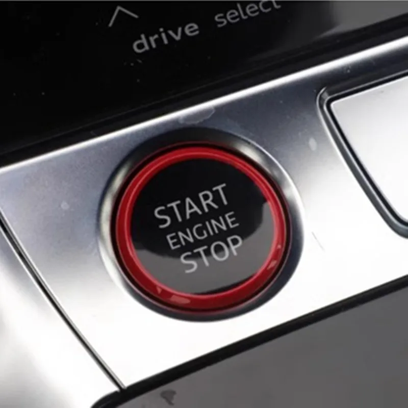 Engine Start Stop Button Lid Red Black Ring Kessy Ignition Switch Cap for Audi A3 Q3 A8 Q7 Q8