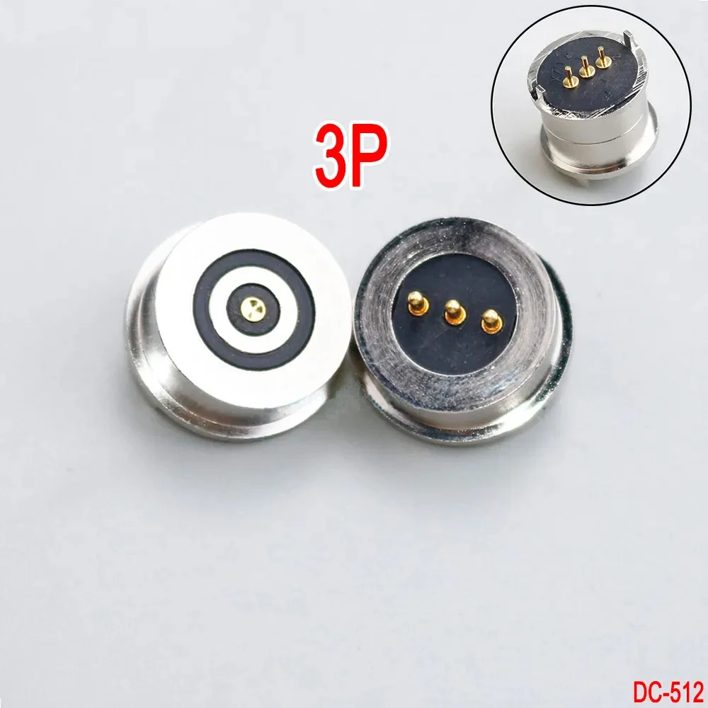 1 Paar runde 10A Hochstrom-Magnet-Saugfeder-Pogo-Pin-Steckverbinder, männlich und weiblich, DC-Stromlade-Magnetstecker – Detail 3