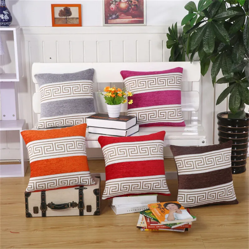 

43x43cm Classic Retro Geometric Polyester Home Living Room Sofa Chair Seat Cushion Cover Decoration