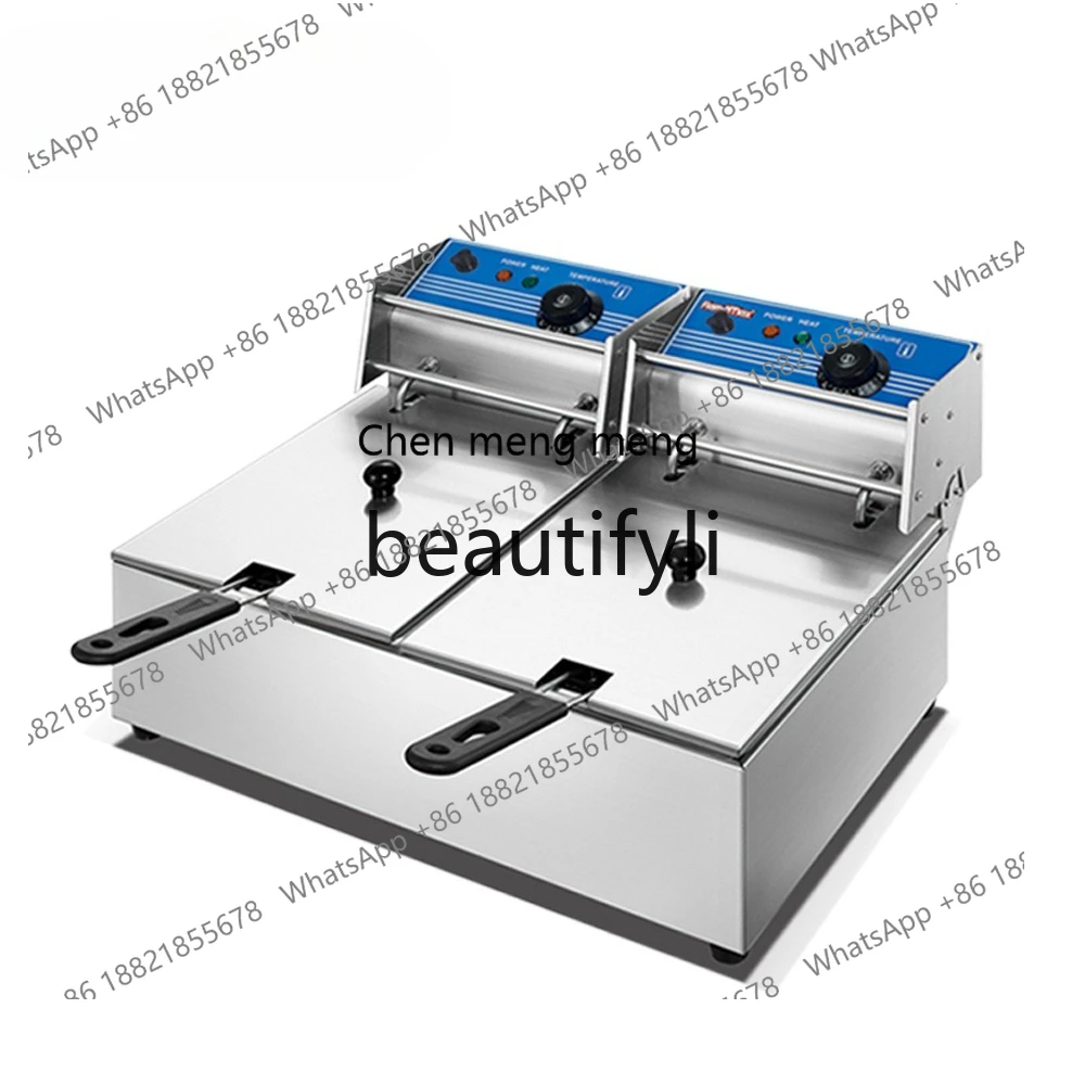 

Z189 Commercial Desktop Deep Fryer Single Sieve Electric Fryer Constant Temperature Single Double Oil Pot Catering