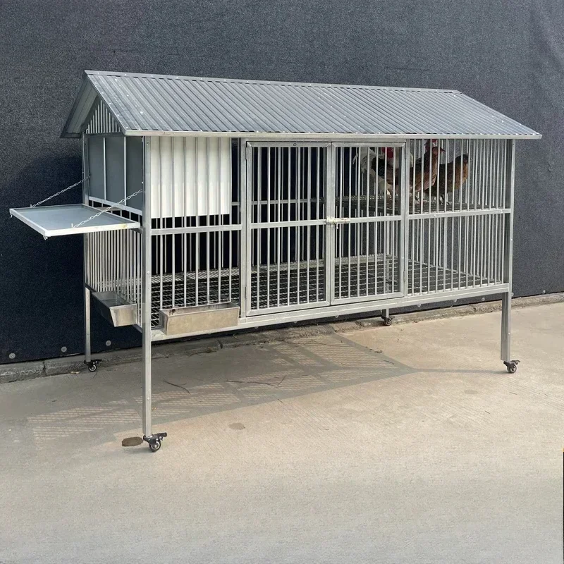 

Outdoor galvanized chicken cage Outdoor thickened and durable rainproof weasel breeding rabbit duck pigeon cage large