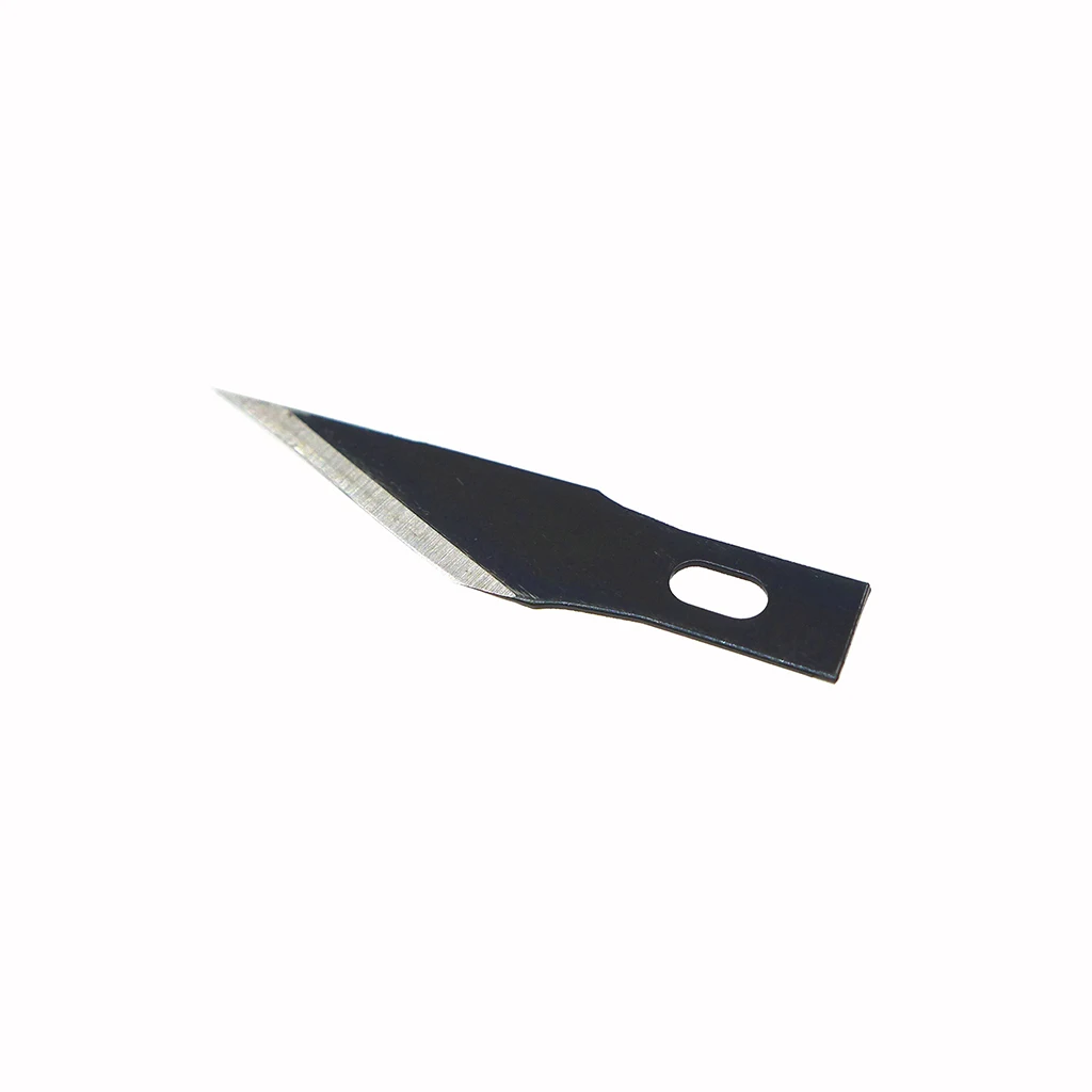20PCS NO.11 Klingen Schwarz Stahl Gravur Messer Klingen Holzbearbeitung Werkzeuge SK5 hohe scharfe Metall Klinge Stichel Handwerk Messer klinge – Detail 6