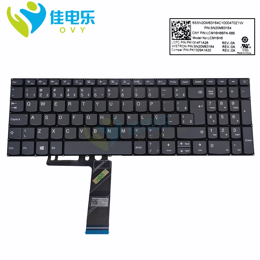 Reino Unido BR SP LA FR HU GR teclado Para Lenovo IdeaPad 320-15IAP 320-17 320-15 IKB S145-15IKB S145-15IIL L340-15IRH L340 Teclado PC5CP