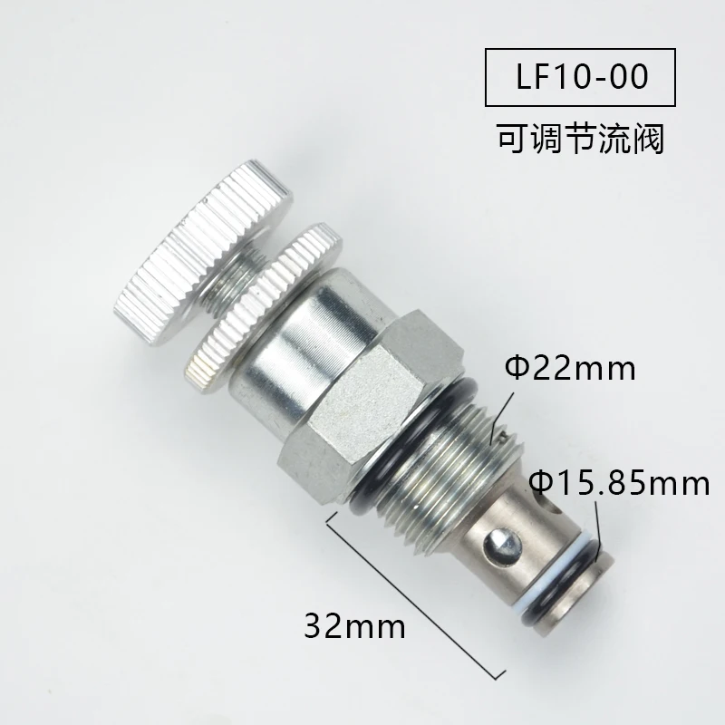 

Threaded Cartridge Adjustable One-way Two-way Throttle Valve Flow Valve DLF10-00 NV10 LF12 FC10 Handwheel