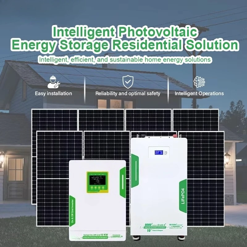 Complete Home Hybrid Solar System Kit 1KW 3KW 6KW 12KW 16KW 25KW Energy Storage System  LiFePO4 Lithium Battery Pure Sine