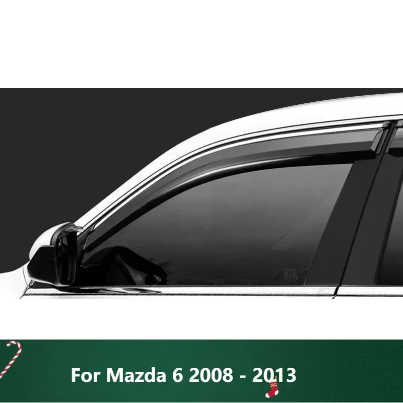 

New！ Vent Visor Smoke The 2nd generation Windows Side Sun Rain Shield Decorative Accessories For Mazda 6 2008 - 2013