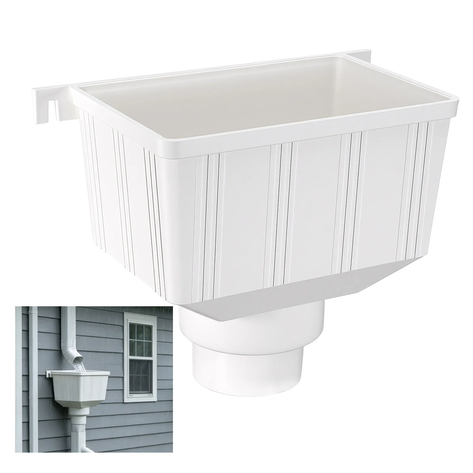 PVC Downspout Drainage Connector Outdoor Rainwater Gutter Diverter Efficient Rainwater Drainage Collector Gutter Parts