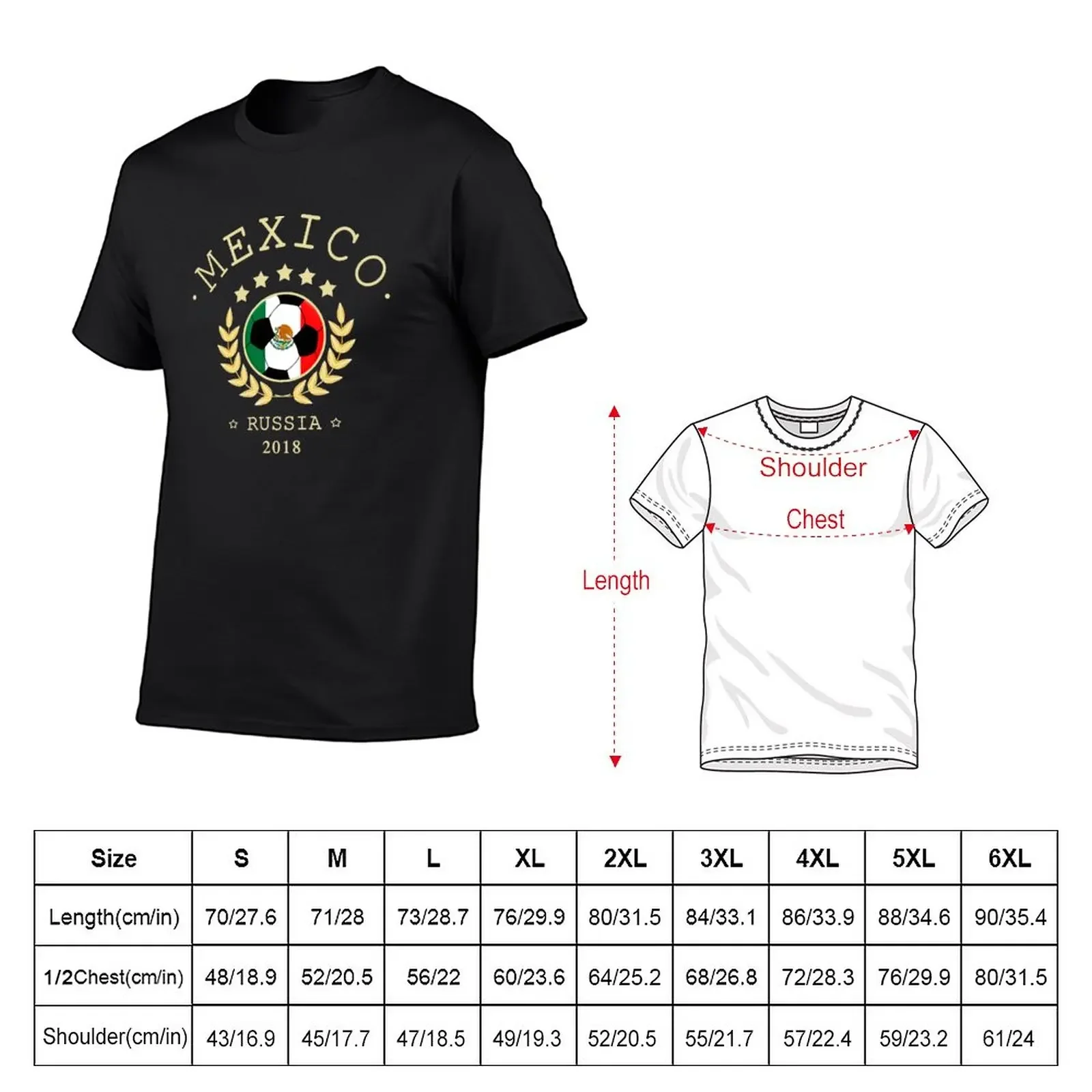 New Mexico Mexican Soccer Team Russia 2018 T Shirt Football Fan copa mundial T-Shirt man clothes baggy shirts Men's t shirts