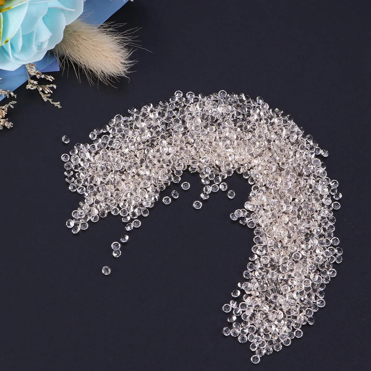 

1000 Pcs Acrylic Drilling Dunkelblaue Tischdeko Table Scatter Streudeko Steine Acrylsteine Kleine Bride